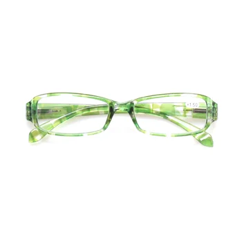 

Fashion rectangular reading glasses for men and women spring hinge colorful printed eyeglasses frames