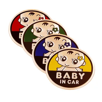 

BABY IN CAR badge aluminum alloy sticker decals personality cool warning signs gift decorations suitable for car tricycle motorc