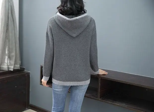 Распродажа Moleton Feminino Inverno Moletom Feminino 9273 женский полосатый пуловер с капюшоном, пол 59-1,4 строк, 2 полки