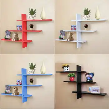 

T Shaped Home Hanging Wall Shelves Hat Key Holders Hanging Hook Shelf Rack Display Storage Rack Ornament Holder Hanger