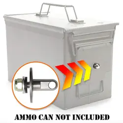 Boîte à munitions en acier de 50 Cal, coffre fort verrouillable pour pistolet de 40mm, rangement d'objets de valeur 