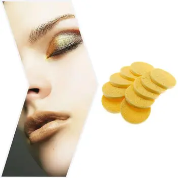 

10pcs Natural Wood Pulp Sponge Facial Cleansing Pad Soft Cleansing Sponge Face Care Sponge Swab Cleaner