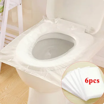

6Pcs Disposable Toilet Seat Cover Portable Waterproof Toilet Seat Pad Mat For Travel Camping Bathroom Accessiories