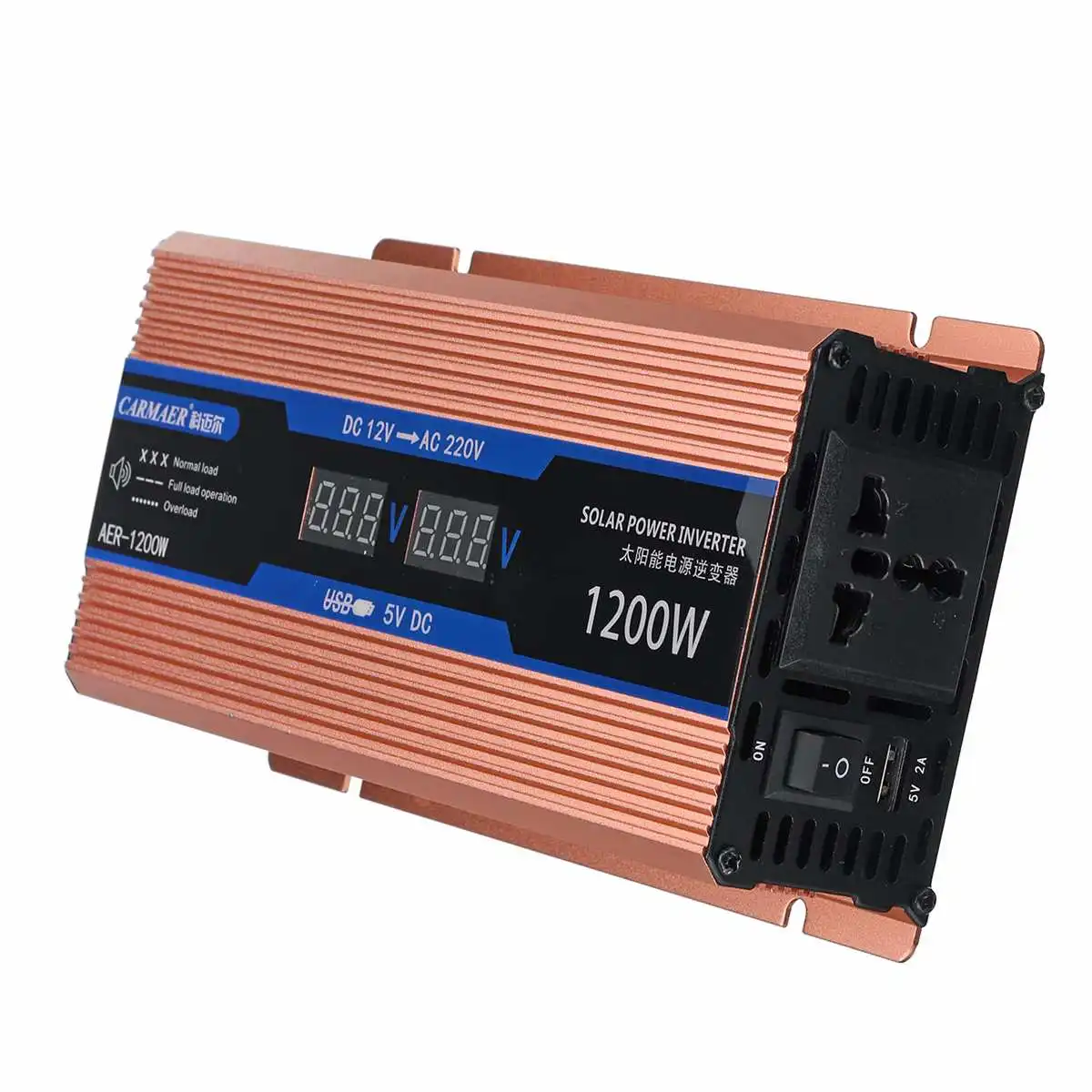 1200 Вт модифицированный синусоидный инвентор с Мощность инвертор DC 12/24V к переменному току 220V автомобильный Мощность Инвертор автомобильный адаптер Зарядное устройство преобразователь Питание