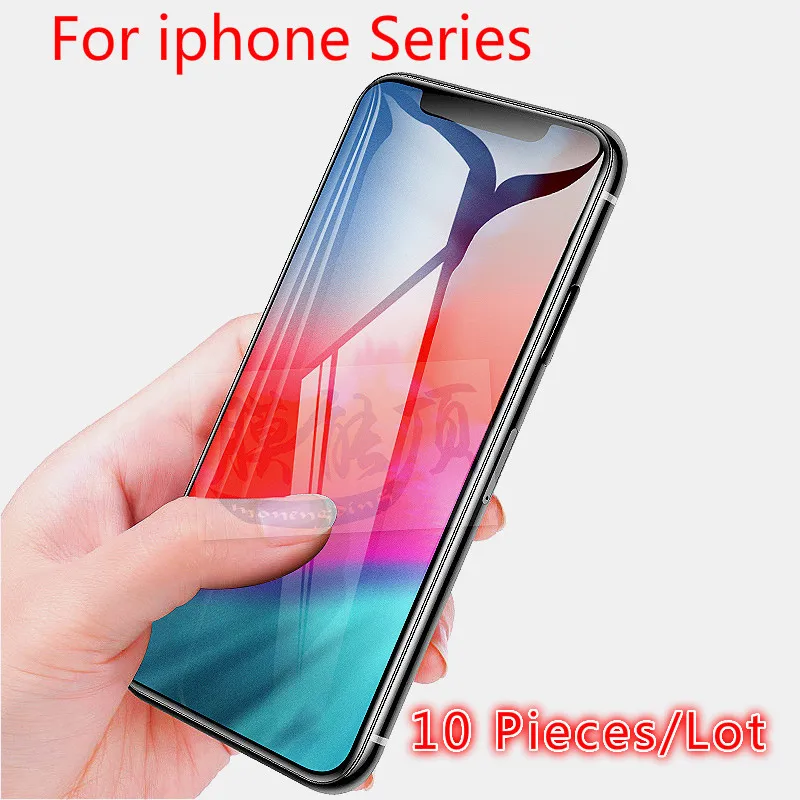 Защитное закаленное стекло для Iphone 6 7 4 5 S Se 6s 8 Plus XS Max XR 10 шт. | Мобильные телефоны и