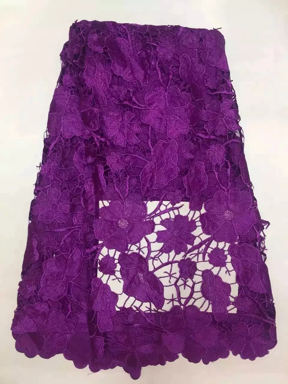 Последние нигерийские кружева ткани высокого качества Африканские кружева ткань для свадебного платья французский Тюль Кружева с кисточкой KW002F - Цвет: As Picture