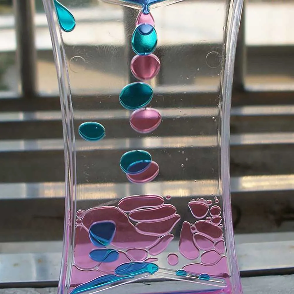 Песочные часы песочные двухцветный динамический таймер жидкий пузырь для