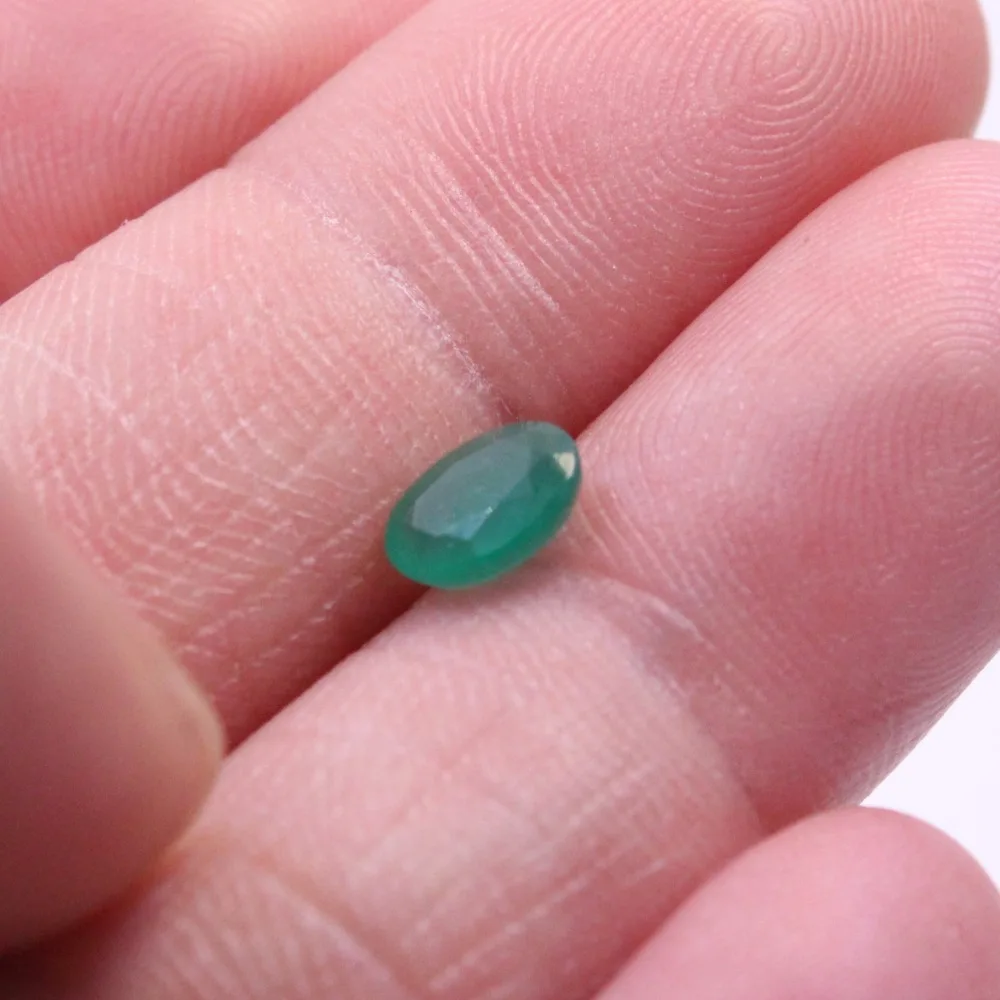 4mm*6mm Natural I Grade Emerald Loose Gemstone 0.4ct Real Zambia Emerald Gemstone for Jewelry DIY