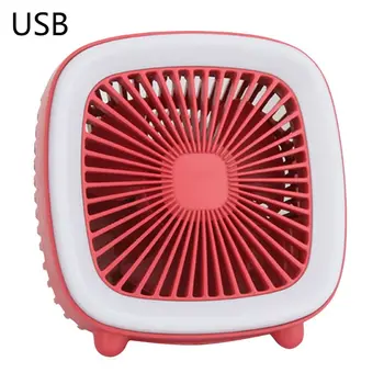 

Portable Mini Desktop Fan Retro TV Design Air Cooler with LED Light USB 3 Speeds 517C
