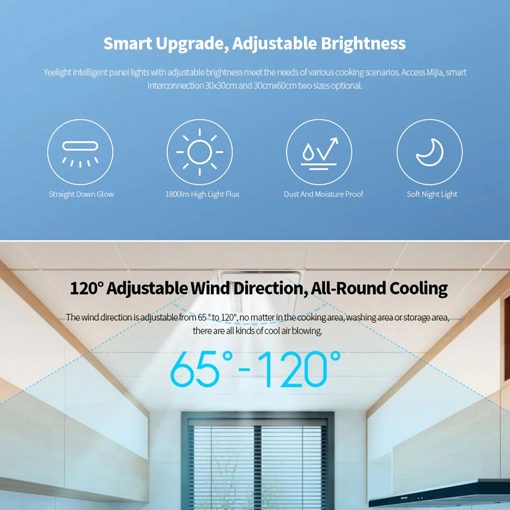 Yeelight YLYB04YI Air Cooler Smarts Air Cooler App Control Intelligent Mini Ceiling Air Conditioning for Kitchen