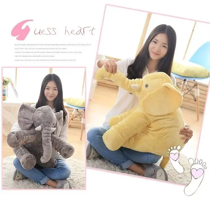 

Elephant Plush Toy Doll Baby Pacify Pillow Large Size Pajama Pillow to Sleep with Doll Goddess Section Gift