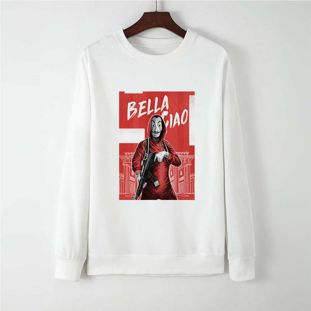 

BELLA CIAO Customized Print Women's Hatless Hoodies Girl's Top Tees Bluza Damska Women's clothes Casual Sweatshirt