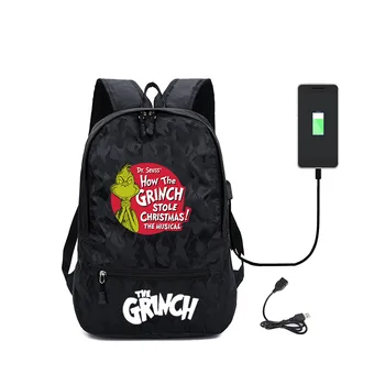 

The Grinch Backpack for School Kids Bookbags for Students Children Casual Mochila Hot Cartoon Print Bag for Girls Boys Bag Bags