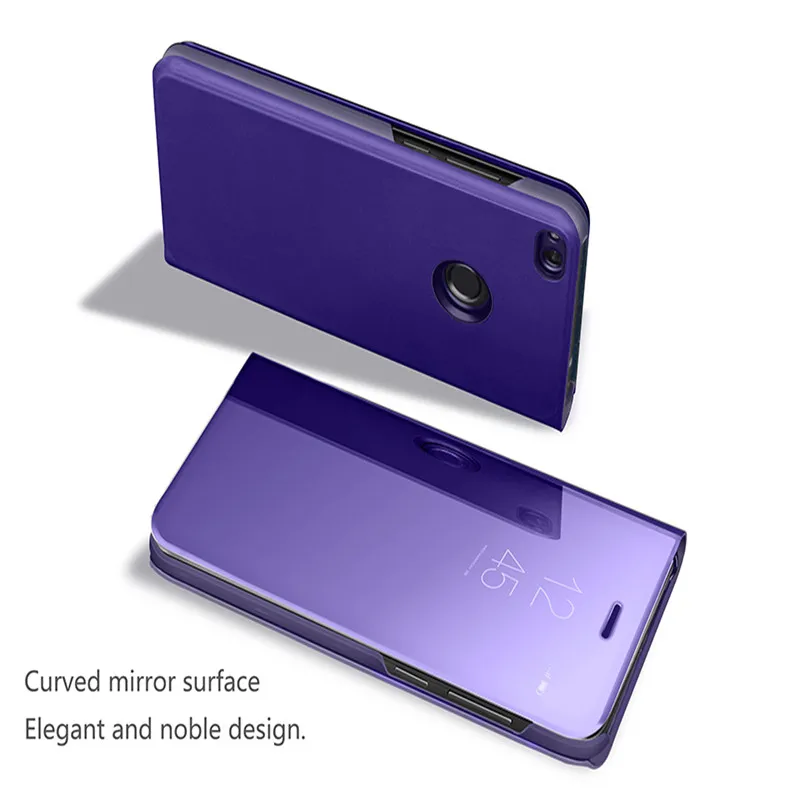 Роскошный зеркальный флип-чехол для Xiaomi Redmi 6 6A 7 Note 7 6 Pro 5pro 8 8 pro K20 K20 pro 4X кожаный флип-чехол для телефона - Цвет: Purper