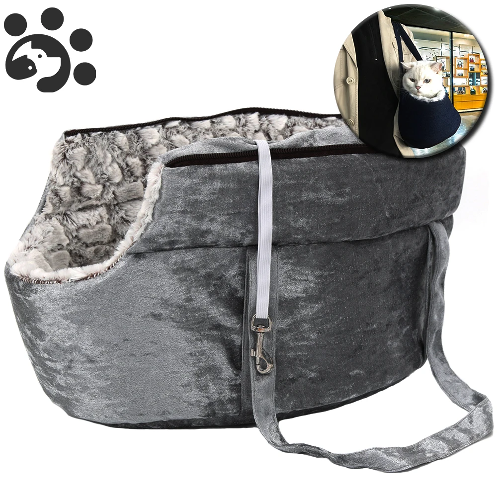 Duel Purpose Plush Pet Carrier Bag And Bed 3