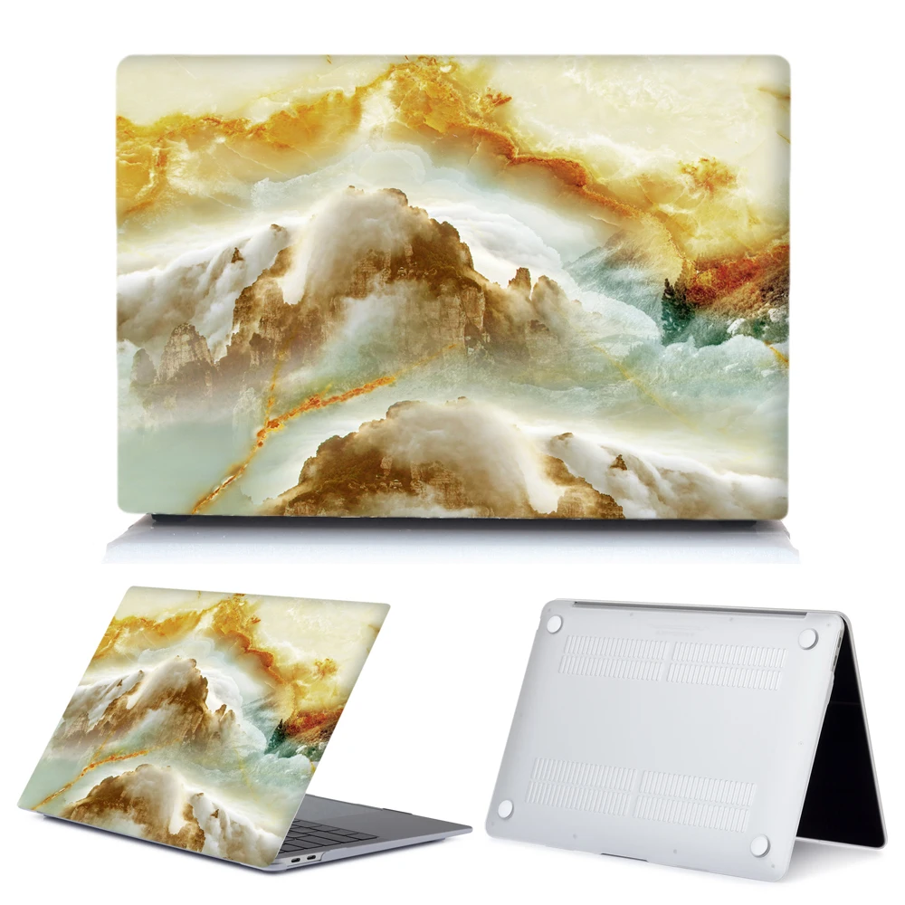 65 Мраморный чехол для ноутбука APPle MacBook Air 13 A1932 Pro retina 11 12 13 15 для Mac Book 15,4 13,3 Touch Bar A2159+ крышка клавиатуры - Цвет: 65