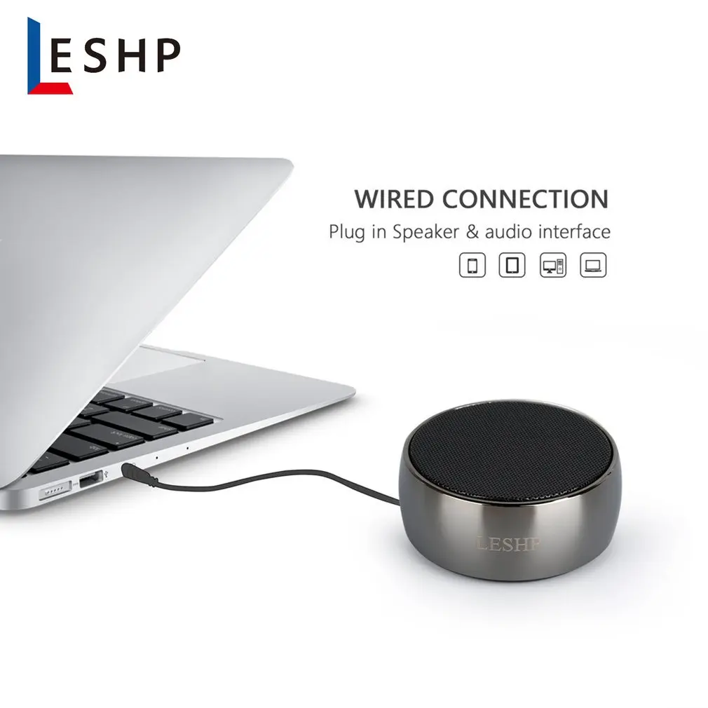 LESHP Bluetooth динамик мини беспроводной громкий динамик трещина TF USB Сабвуфер bluetooth динамик s mp3 стерео аудио музыкальный плеер