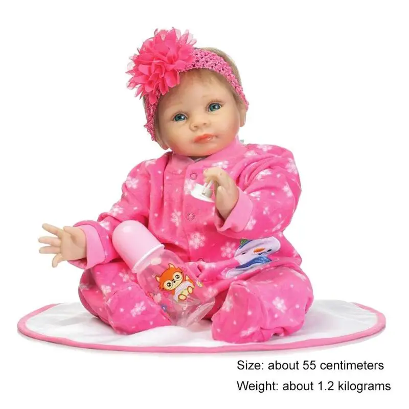 NPK имитировать большой для девочек в цветочек Reborn Baby Doll детский приятель силиконовые игрушки