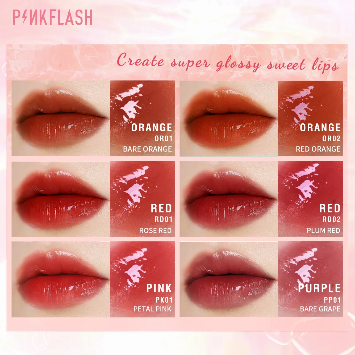 Pinkflash Glossy Matte Lipstick Liquid Lip Gloss Waterproof Long Lasting Nude Lip Stick Women Red Lip Tint Beauty Cosmetic