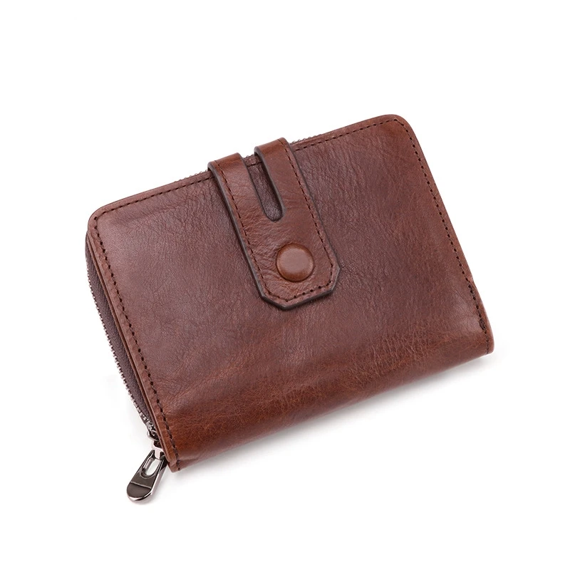 Multi-function leather men's wallet rfid anti-theft brush multi-card bag organ wallet casual fashion clutch bag men's bag