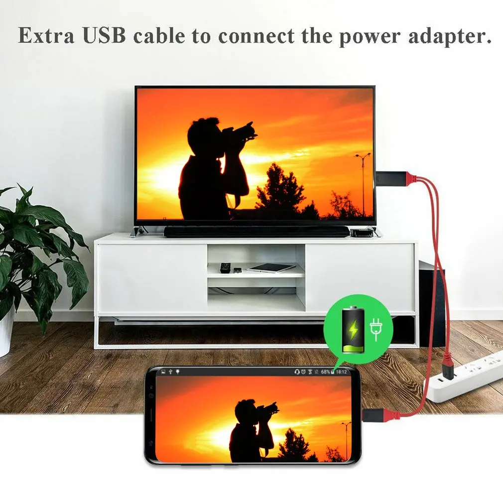 Кабель type-C к HDMI Поддержка Usb зарядки type-C к HDMI 4K* 2K HD адаптер кабель type-C к HDMI с кабель для зарядки с адаптером