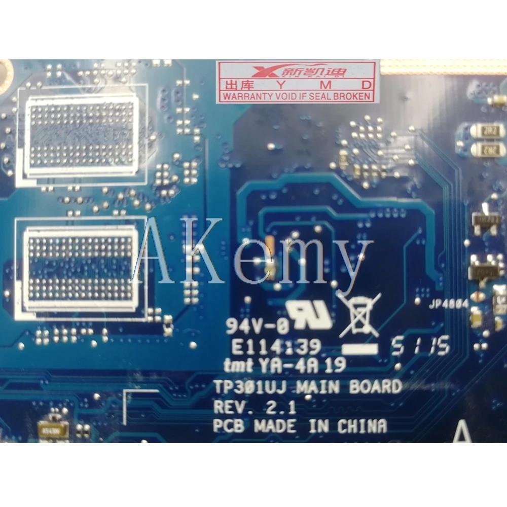 New!!! For Asus TP301U TP301UA TP301UJ TP301UJ Laptop motherboard TP301UA Mainboard 100% Tested I3-6100 CPU 4GB RAM