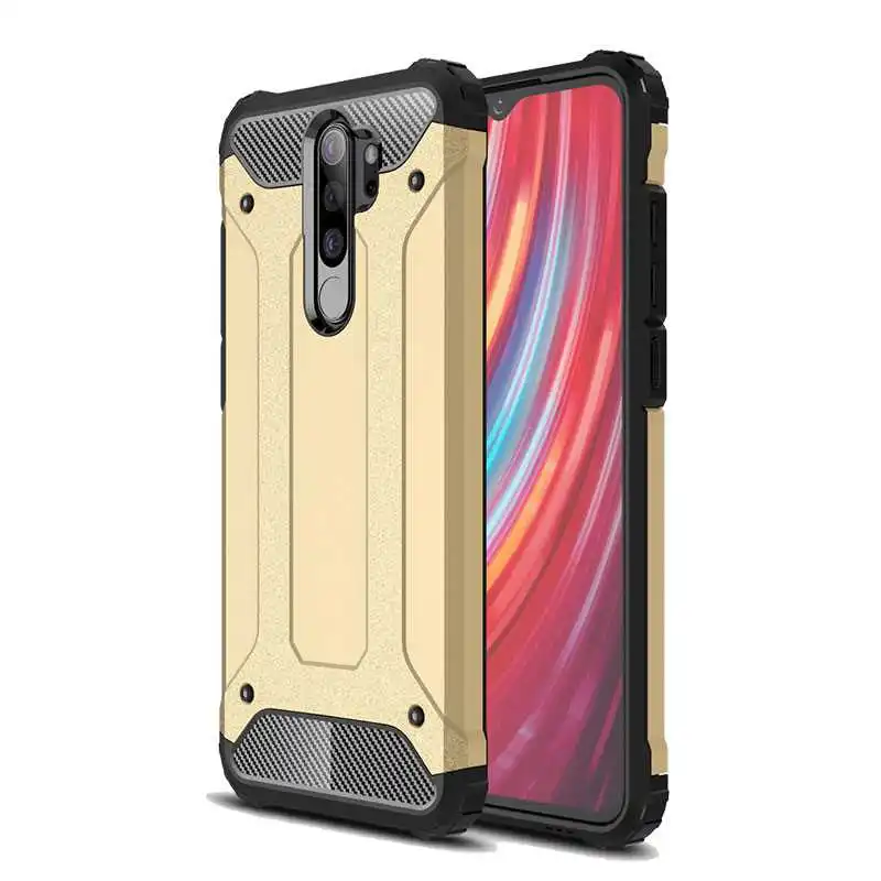 Железная Броня Mokoemi, ударопрочный чехол 6,53 дюйма для Xiaomi Redmi Note 8 Pro, чехол для Xiaomi Redmi Note 8 Pro, чехол для телефона - Цвет: Gold