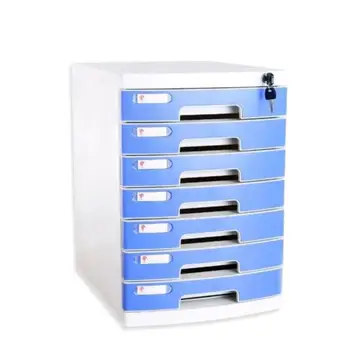 

A4 desktop with lock plastic drawer type data cabinet office furniture storage box file