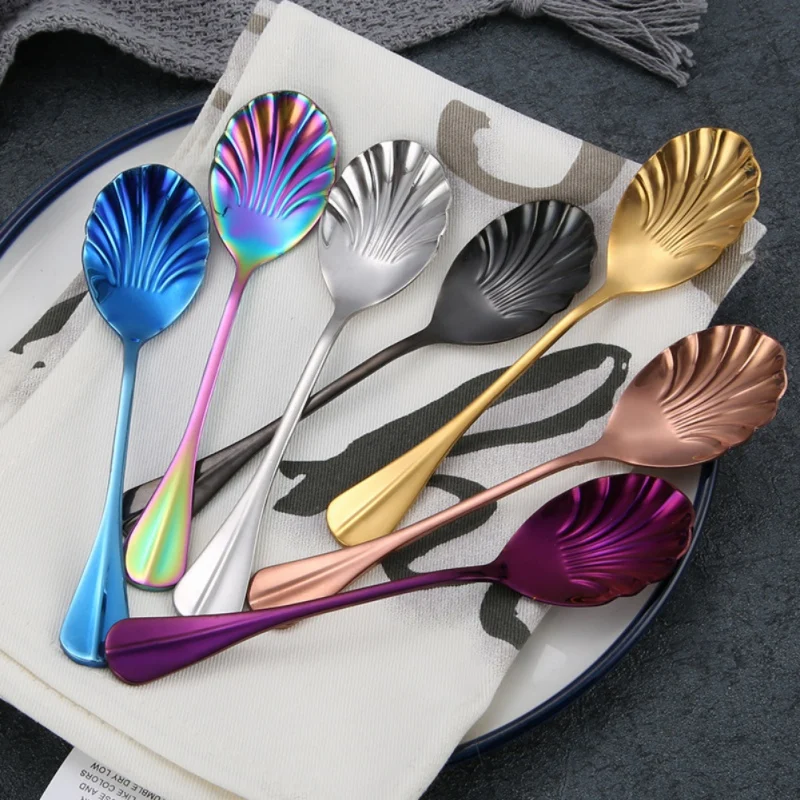

Coffee Spoon Colorful Stainless Steel Ice Cream Dessert Stir Spoons Creative Coffee Spoon Stirring Kitchen Tableware Pro