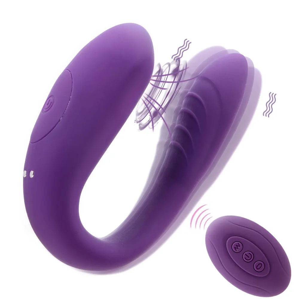 

U Shape Sucking Vibrator Bendable Couple Share Clitoris Vagina Stimulator Vibrator Erotic G-spot Vibrator Sex Toys for Couple