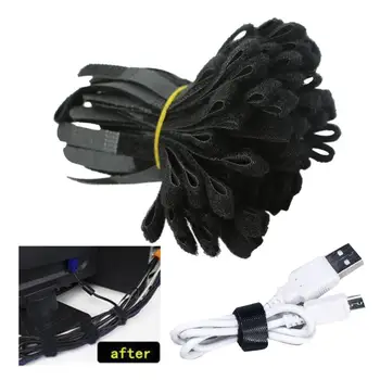 

Ties Hook Eyelet Hole Cables Loop Cable Tie Hook Loop Sticky Straps Nylon Cable 100pcs Cord Tool Management Practical Tidy