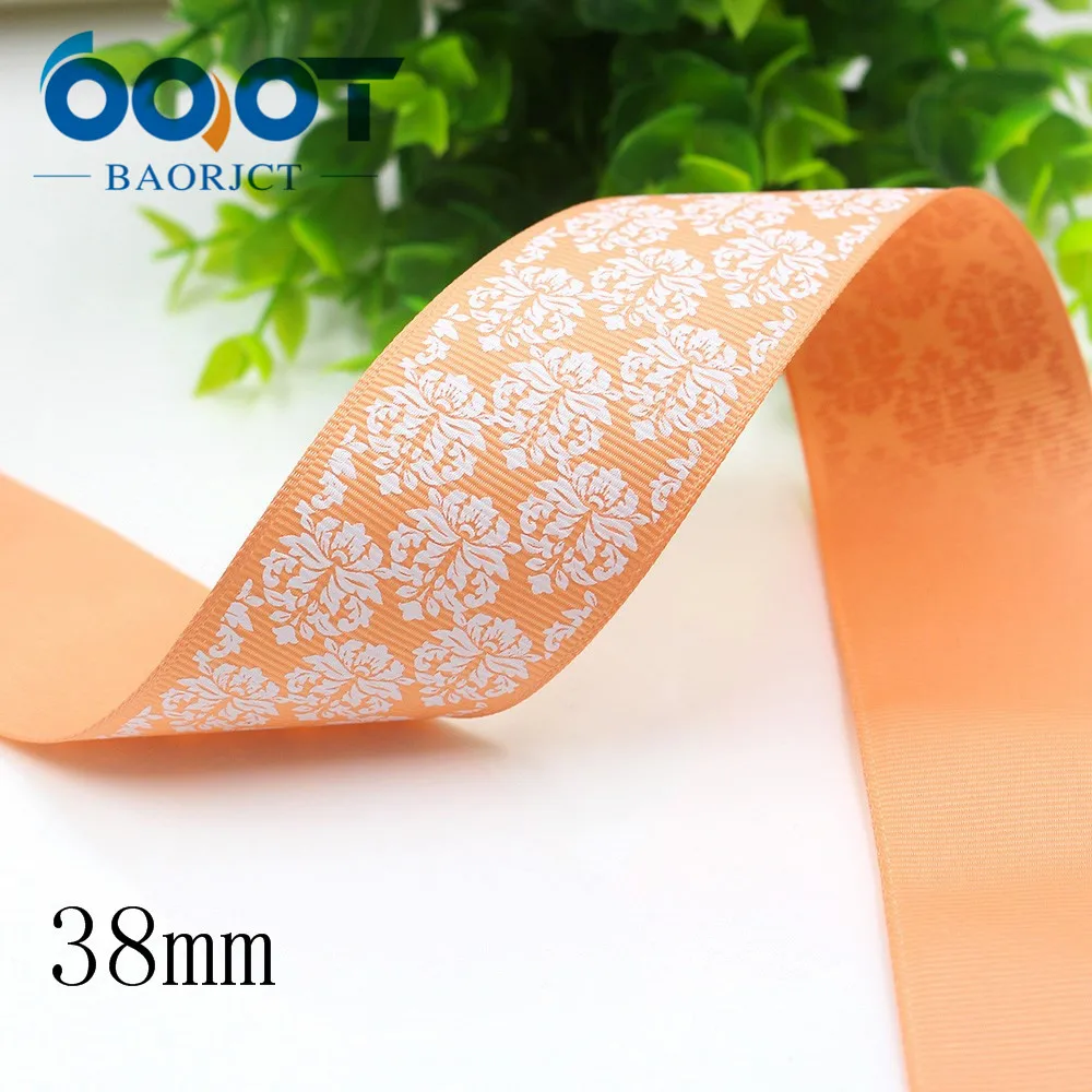 I-191214-2779 OOOT BAORJCT I-191214-2779, 10 ярдов 38 мм, красочные геометрические печатные корсажные ленты, одежда лук кепки DIY материалы украшения - Цвет: I-191214-2779