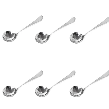 

6Pcs Stainless Steel Long Handle Coffee Spoon Coffee Beans/Powder Spoon Ice Cream Scoop Coffee Teaspoon Kitchen Gadgets