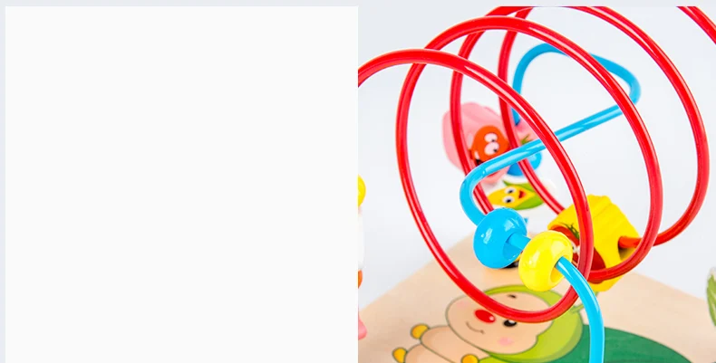 New wooden multi-functional owl surrounded by beaded treasure chest children puzzle early teaching hand-eye coordination toys
