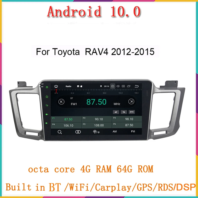 10.1 inch Android10 Car radio stereo Player for Toyota rav4 2016-2017 gps navigation car multimedia video headunit Carplay auto |