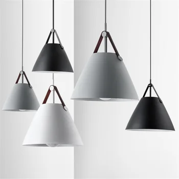 

Nordic Chandelier LED Restaurant Modern Minimalist Creative American Personality Bar Lamp Cafe Iron Belt Aluminum Lampara Decor