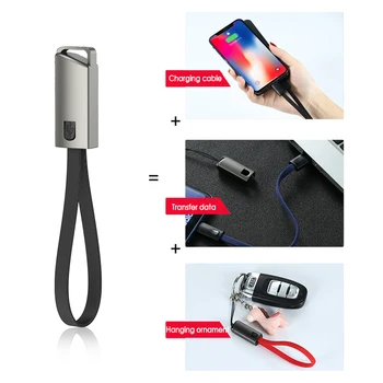 

Mini Keychain USB Cable Fast Charging Wire Micro USB C Type C For Samsung Huawei Xiaomi Charger Data Sync Charge Cables Cord