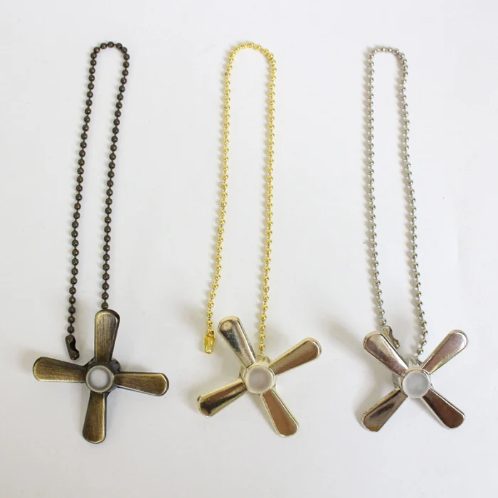 1 Set Ceiling Fan Pull Chain Beaded Ball Fan Pull Chain Pulls Set with Connector SLC88