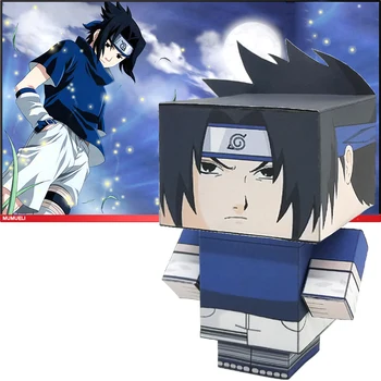 

Naruto Uchiha Sasuke Folding Cutting Mini Cute 3D Paper Model Papercraft Anime Figure DIY Cubee Kids Adult Craft Toys MG-017