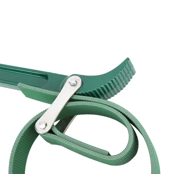 

Universal 12 Inch Belt Type Oil Filter Wrench Remover Stainless steel Non-slip Car Repair Spanner Removal Hand Tool Green