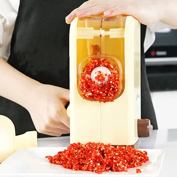 

Household Meat Grinder Handle Multifunction Stainless Steel Blade Mill MINI Meat Mincer Vegetable Pepper Cutting Machine