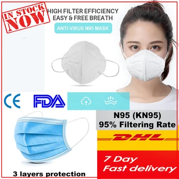 

20pcs In stock Fast delivery Disposable mouth protective face mask Adult use Three-layer meltblown cloth combination