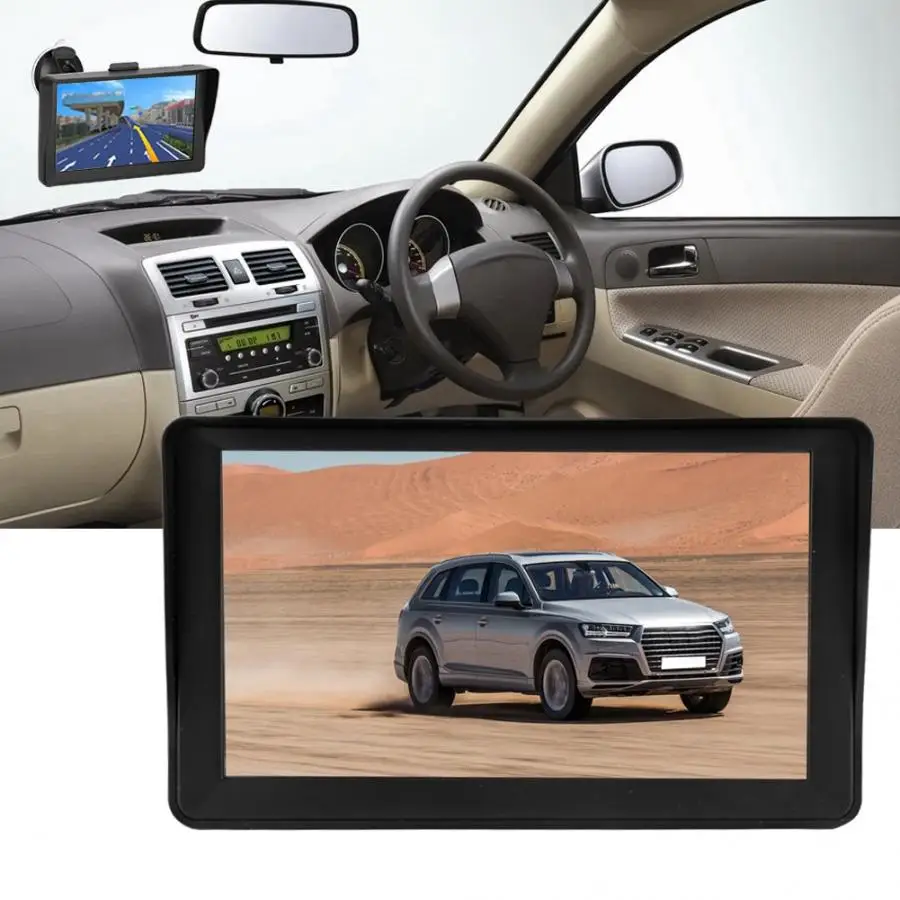 Автомобильный gps 7 дюймов портативный навигатор 256 МБ + 8G FM HD емкостный экран araba