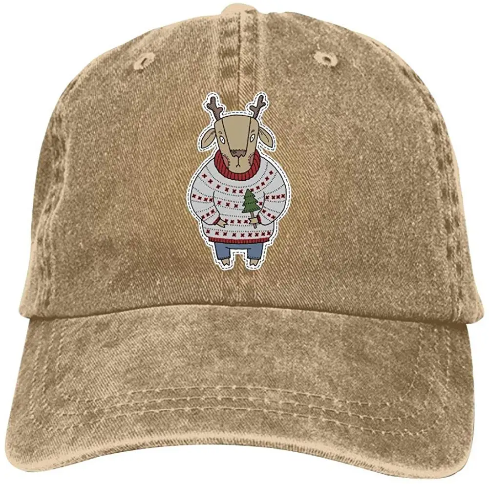 Christmas Deer Double Buckle Adjustable Cowboy Personality Retro Cowboy Hat