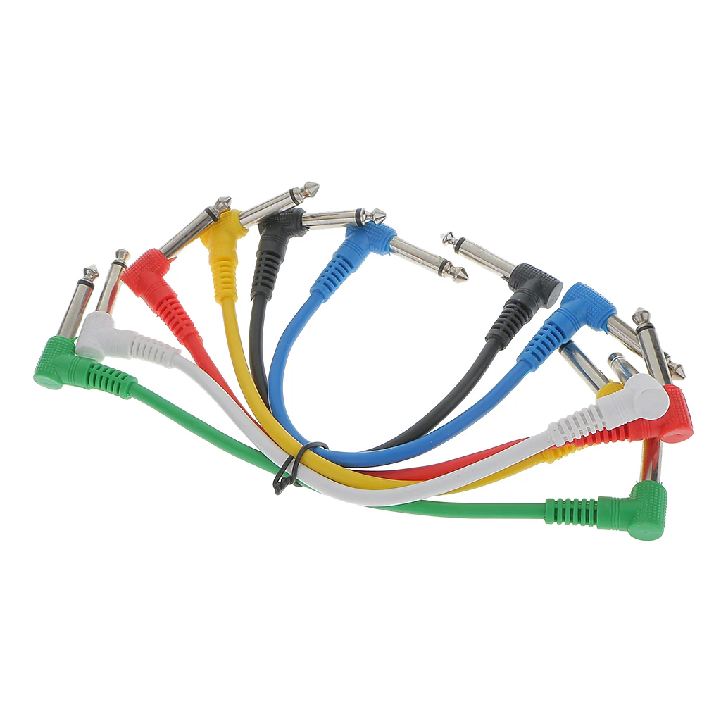 6pcs Guitar Effect Pedal Patch Cable For Electric Guitar Bass Parts