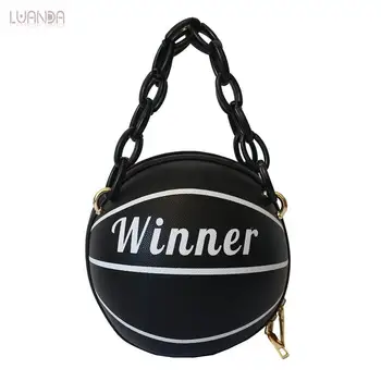 

Best Selling Leather Messenger Round Handbag Cute Bag Creative Famale Women Tote Shoulder Girl Lady Sweet Basketball For Women