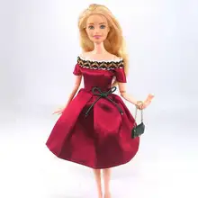 Robe à épaules dénudées avec nœud papillon pour poupée Barbie, vêtements à la mode, tenues de fête, 1/6 pouces, accessoires, BJD, 11.5