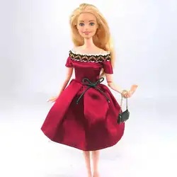 Robe à épaules dénudées avec nœud papillon pour poupée Barbie, vêtements à la mode, tenues de fête, 1/6 pouces, accessoires, BJD, 11.5 