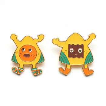 

Origional China Solar Terms Mascot Traditional Culture Yolk Alloy Epoxy Brooch Badge