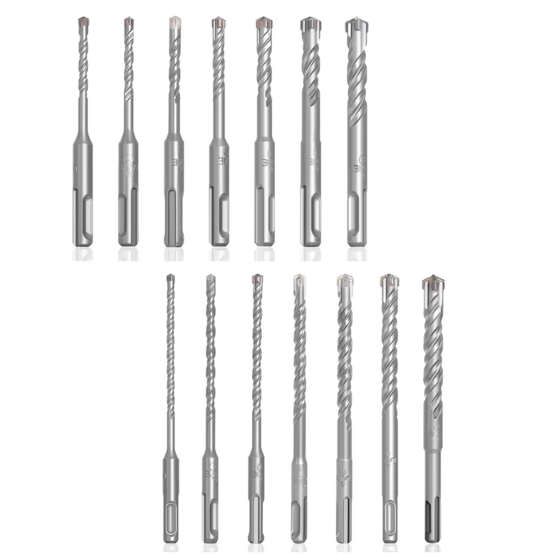 

7 шт. многофункциональное круглое крестовое сверло с хвостовиком износостойкое крестовое сверло с круглым хвостовиком цементированное Карбидное сверло